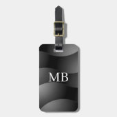 Blk/grijze gebogen vormen, Whologram, Contactgegev Bagagelabel (Voorkant verticaal)