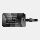 Blk/grijze gebogen vormen, Whologram, Contactgegev Bagagelabel (Achterkant horizontaal)