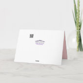 Blk Swallowtail op Mauve Lily2- maakt om het even Kaart (Achterkant)