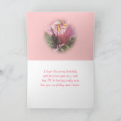 Blk Swallowtail op Mauve Lily2- maakt om het even Kaart (Binnen)