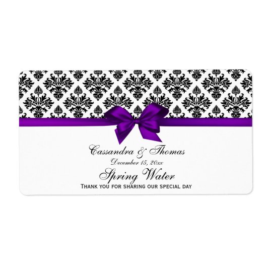  Blk Whisasje Damask Paars H WaterLabel Etiket (Voorkant)