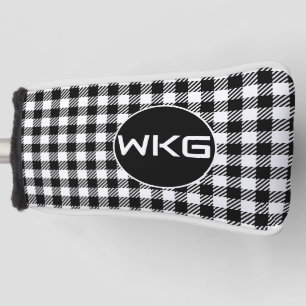 Blk/wit Gepersonaliseerd Golf Blade Putter Hoesje Golfheadcover