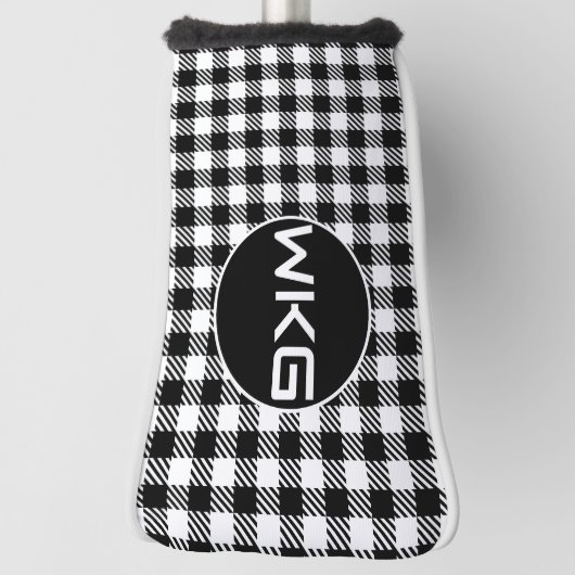 Blk/wit Gepersonaliseerd Golf Blade Putter Hoesje Golfheadcover (Draai 90)