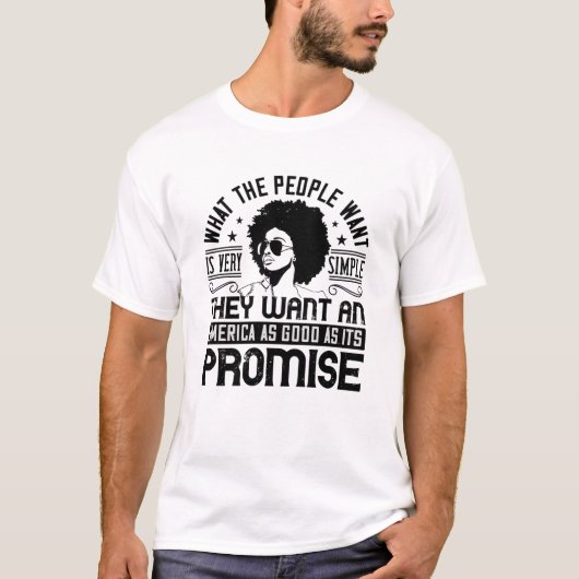 BLM - Amerika even goed als zijn belofte T-shirt (Voorkant)