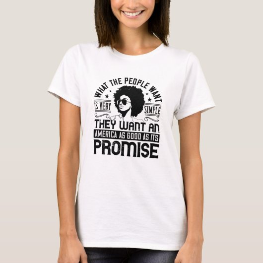 BLM - Amerika zo goed als zijn belofte T-shirt (Voorkant)