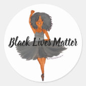 BLM Ballerina Ronde Sticker (Voorkant)