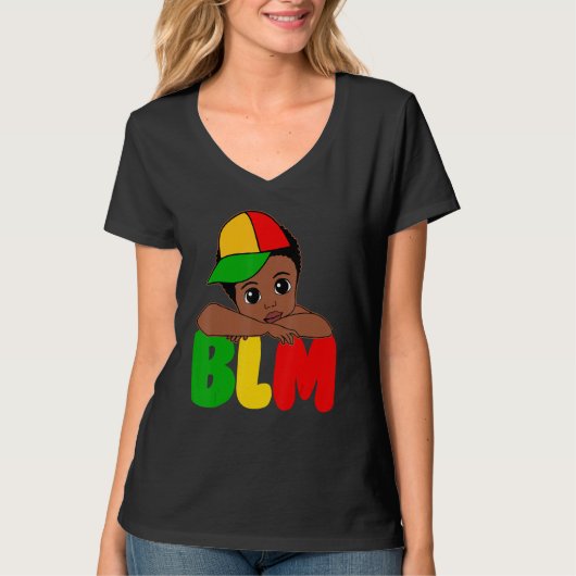 BLM Black King Black History Melanin African Black T-shirt (Voorkant)