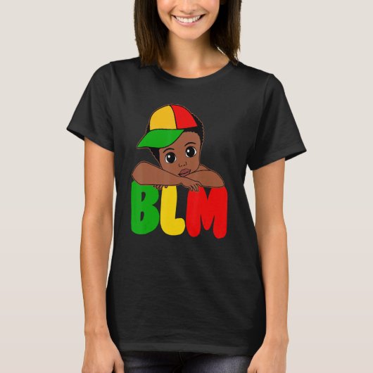 BLM Black King Black History Melanin African Black T-shirt (Voorkant)