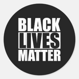 BLM Black leeft bewustzijn Ronde Sticker