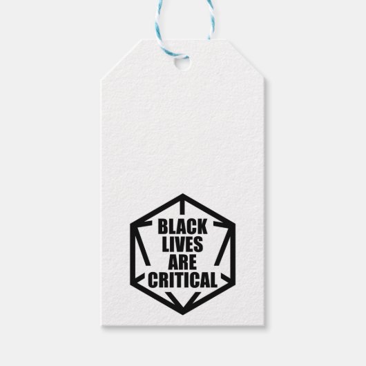 BLM Black Lives Are Critical (B&W) Cadeaulabel (Voorkant)
