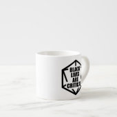 BLM Black Lives Are Critical (B&W) Espresso Kop (Voorkant rechts)