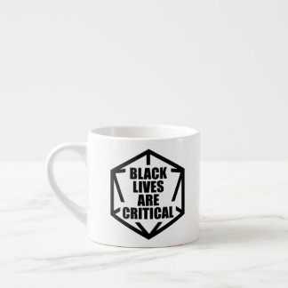 BLM Black Lives Are Critical (B&W) Espresso Kop