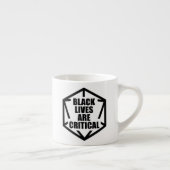 BLM Black Lives Are Critical (B&W) Espresso Kop (Rechts)