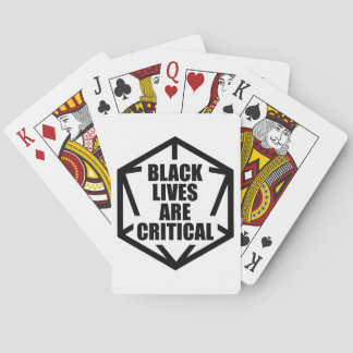 BLM Black Lives Are Critical (B&W) Pokerkaarten