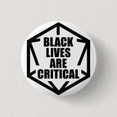 BLM Black Lives Are Critical (B&W) Ronde Button 3,2 Cm (Voorkant)
