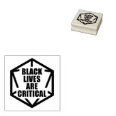 BLM Black Lives Are Critical (B&W) Rubberstempel (Gestempeld)