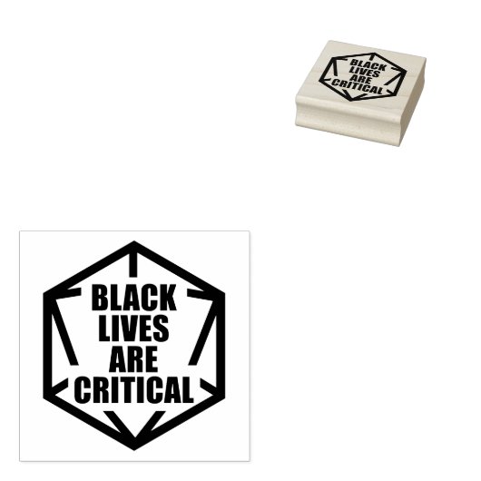 BLM Black Lives Are Critical (B&W) Rubberstempel (Gestempeld)