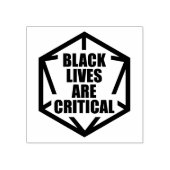 BLM Black Lives Are Critical (B&W) Rubberstempel (Afrduk)
