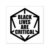 BLM Black Lives Are Critical (B&W) Zelfinktende Stempel (Design)