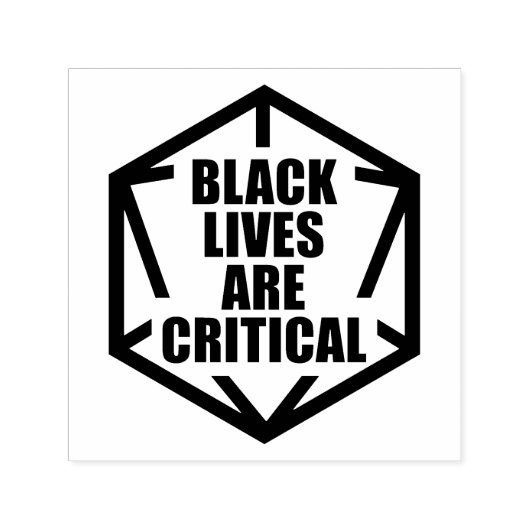 BLM Black Lives Are Critical (B&W) Zelfinktende Stempel (Design)