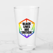 BLM Black Lives are Critical [LGBTQ+] Glas (Voorkant)