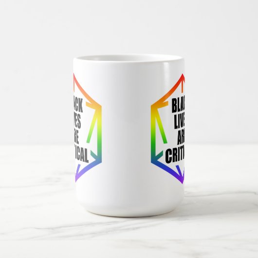 BLM Black Lives are Critical [LGBTQ+] Koffiemok (Center)