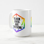 BLM Black Lives are Critical [LGBTQ+] Koffiemok (Voorkant links)