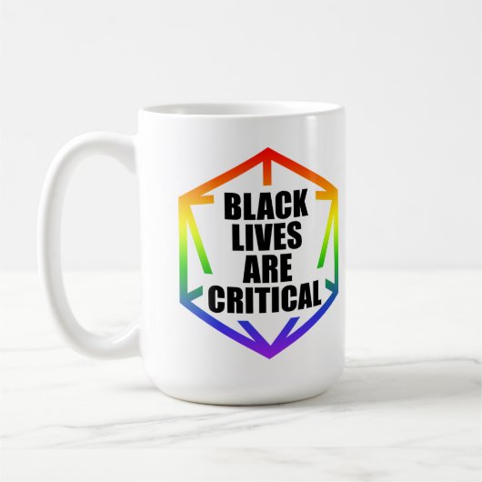 BLM Black Lives are Critical [LGBTQ+] Koffiemok (Links)