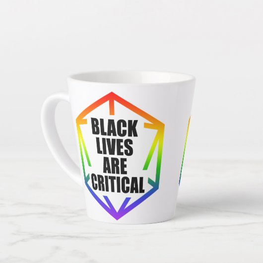 BLM Black Lives are Critical [LGBTQ+] Latte Mok (Linkerhoek)