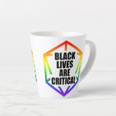 BLM Black Lives are Critical [LGBTQ+] Latte Mok (Rechterhoek)