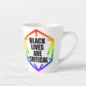 BLM Black Lives are Critical [LGBTQ+] Latte Mok (Rechts)