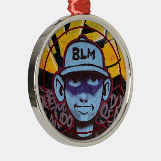 BLM/Black Lives Matte Metalen Ornament (Rechts)