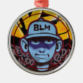 BLM/Black Lives Matte Metalen Ornament (Voorkant)