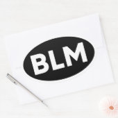 BLM - Black Lives Matter Anti Racisme Bumper Ovale Sticker (Envelop)