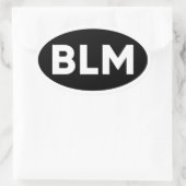 BLM - Black Lives Matter Anti Racisme Bumper Ovale Sticker (Tas)