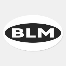 BLM - Black Lives Matter Anti Racisme Bumper Ovale Sticker