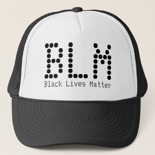 BLM Black Lives Matter Name and Text Personated Trucker Pet (Voorkant)