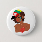 BLM Black Woman's Button (Voorkant)