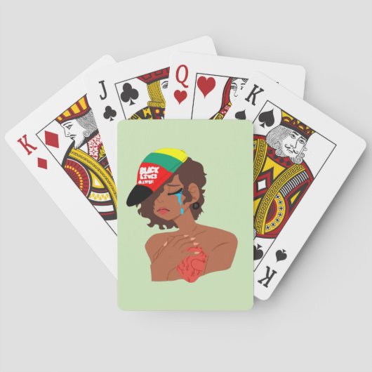 BLM Black Woman's Classic Pplaykaarten Pokerkaarten (Achterkant)