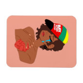BLM Black Woman's Flexible Magnet Magneet (Horizontaal)