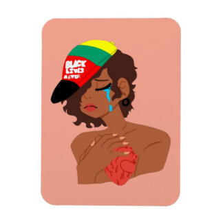 BLM Black Woman's Flexible Magnet Magneet