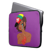 BLM Black Woman's Tears Electronics Bag Laptop Sleeve (Voorkant Links)