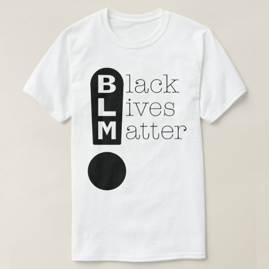BLM Exclamation Mark Black Lives Matter Dark T-shirt (Design voorkant)