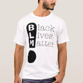 BLM Exclamation Mark Black Lives Matter Dark T-shirt (Voorkant)