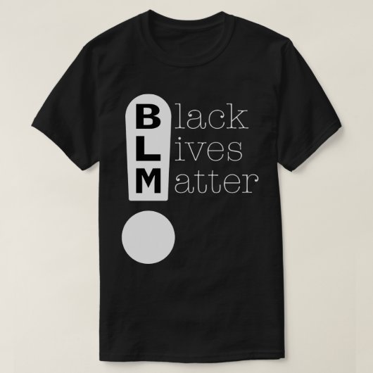 BLM Exclamation Mark Black Lives Matter Light T-shirt (Design voorkant)