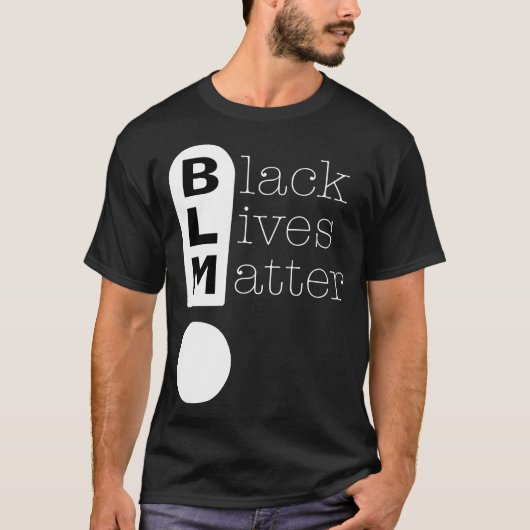 BLM Exclamation Mark Black Lives Matter Light T-shirt (Voorkant)