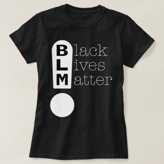 BLM Exclamation Mark Black Lives Matter Support T-shirt (Design voorkant)