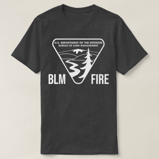 BLM FIRE Bureau Land Management White T-shirt (Design voorkant)