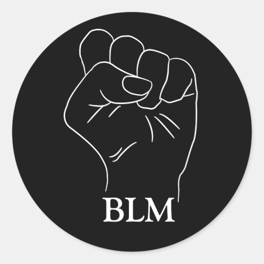 BLM Fist Black Lives Matte protesteren juni Ronde Sticker (Voorkant)