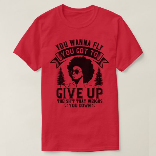 BLM Geef op dat je zwaar weegt T-shirt (Design voorkant)